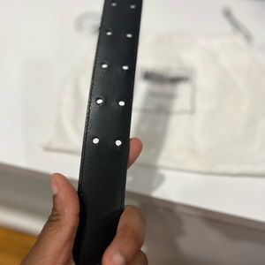 Moschino belt black and gold color leather